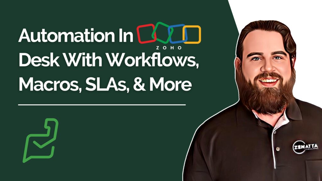 Automation In Zoho Desk With Workflows, Macros, SLAs, & More youtube video thumbnail