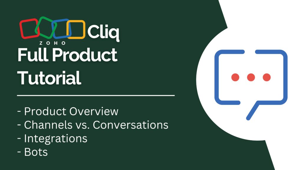 Zoho Cliq Full Product Tutorial youtube video thumbnail